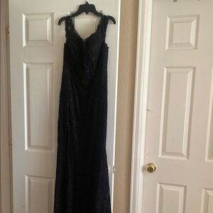 La Femme Dress, Elegant Black Evening Gown